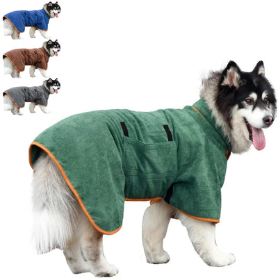 Peignoir Séchage Rapide Microfibre pour Chien