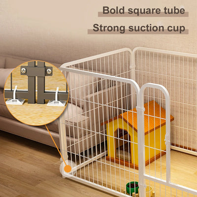 Parc pour Chien Robuste 6 Panneaux Pliable avec Porte