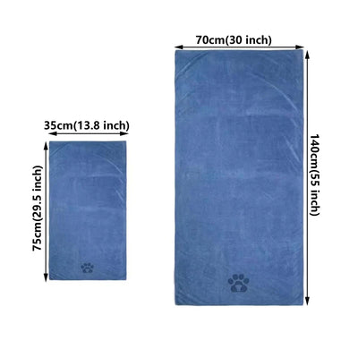 Serviette Bain Microfibre Ultra Douce pour Chien