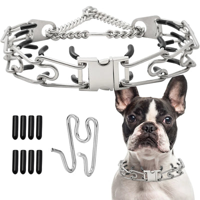 Collier Anti-Traction à Picots Acier Inoxydable Chien Tireur