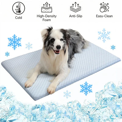 Tapis Rafraîchissant pour Chien en Soie Glacée, Antidérapant