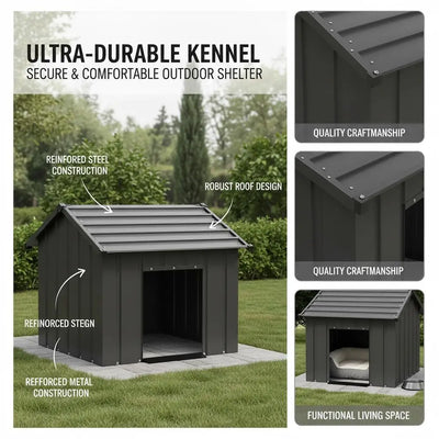 Niche Chien Acier Galvanisé Surélevée 83x130x85 cm