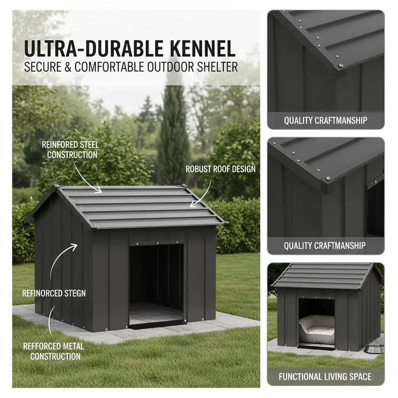 Niche Chien Acier Galvanisé Surélevée 83x130x85 cm