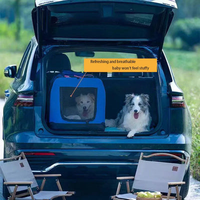 Caisse de Transport Chien Souple Pliable 3 Portes
