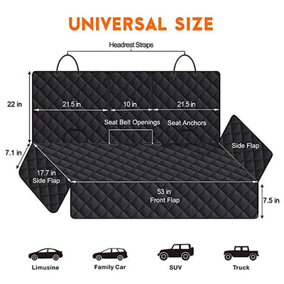 Protection Banquette Voiture Chien 135 cm Antidérapante