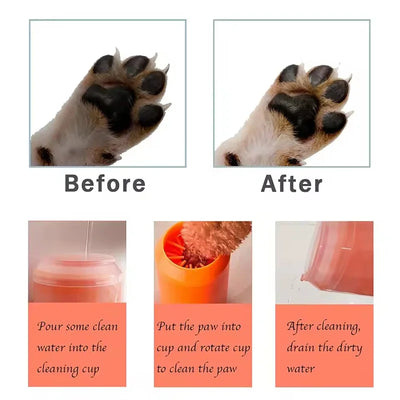 Gobelet Nettoyeur de Pattes avec Brosse pour Chien