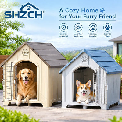 Niche pour Chien Extérieur Plastique Isolée Grande Taille Toutes Saisons