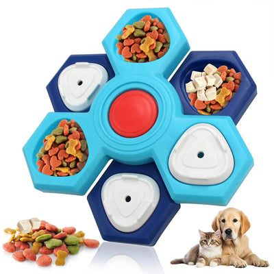 Gamelle Anti-Glouton Chien Multicouche à Couvercles Cachés