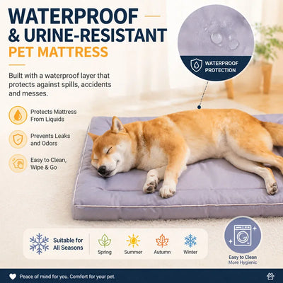 Matelas pour Chien Étanche Oxford Mémoire de Forme Épais