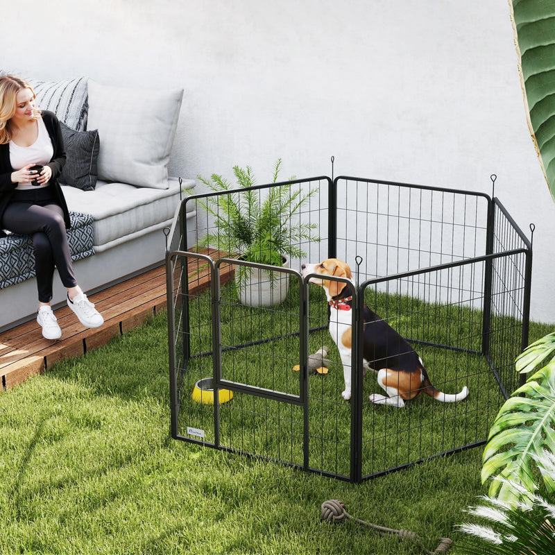 Parc pour Chien PawHut 6 Panneaux Pliable 80 cm