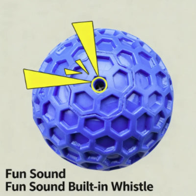 Jouet Indestructible Balle Sifflante Hexagonale à Mâcher S ou L