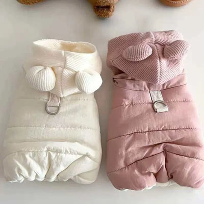 Manteau d'Hiver Chaud à Capuche Petit Chien