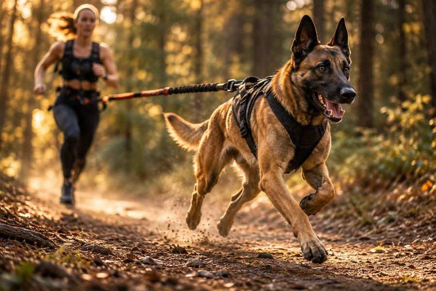 Sport canin : Canicross, mordant, spring pole : le matériel pour le faire travailler.