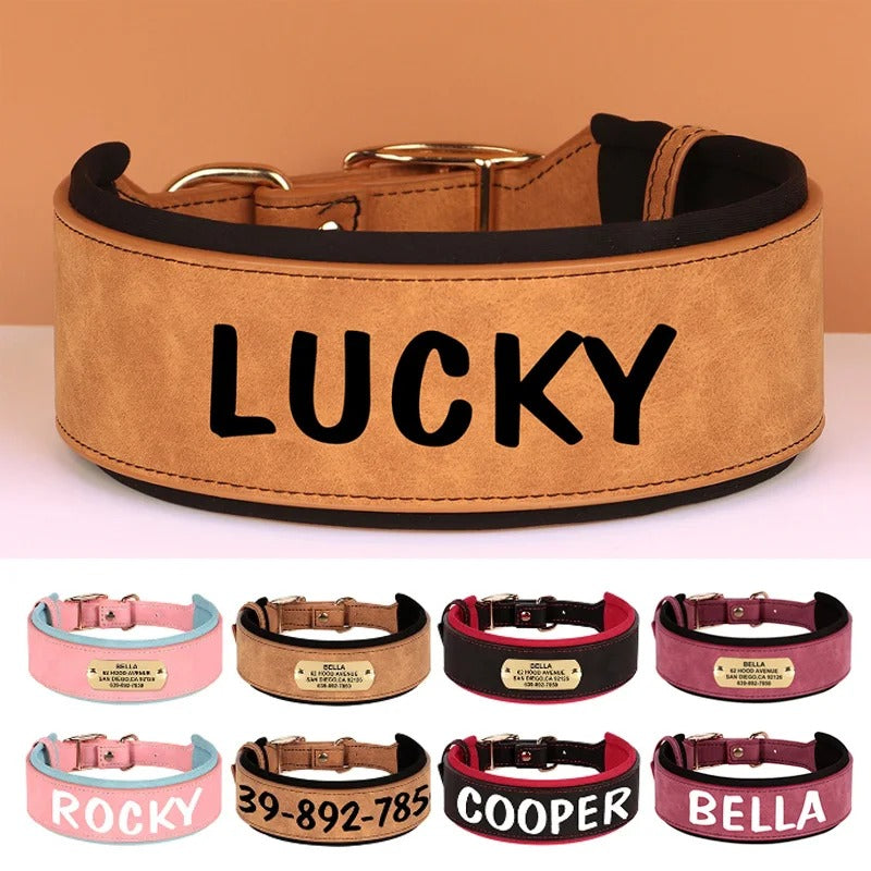 Collier Cuir Personnalisé Renforcé Gros Chien - Gros-Chien.com