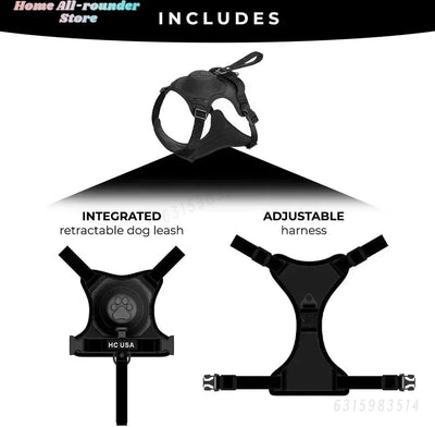 Harnais avec laisse rétractable