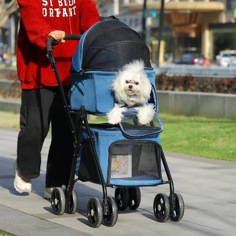 Poussette pour chien double