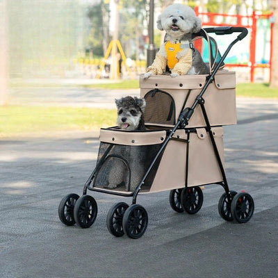Poussette pour 2 chiens