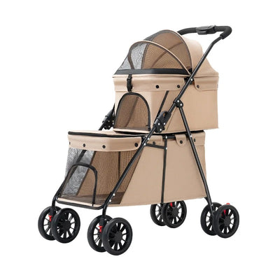 Poussette pour 2 chiens
