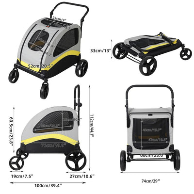 Poussette pour chien 4 roues