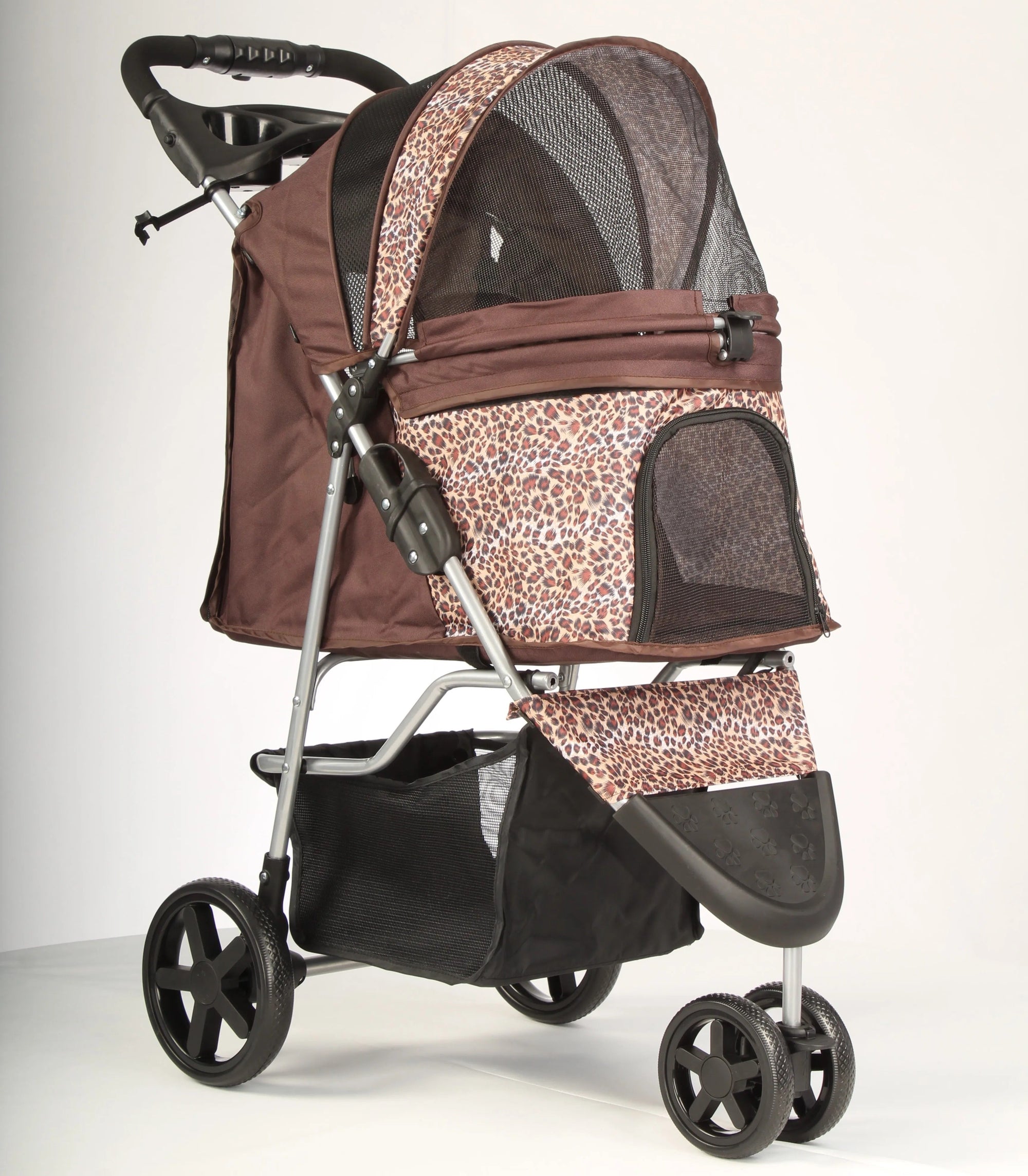 leopard dog stroller Poussette pour chien leopard