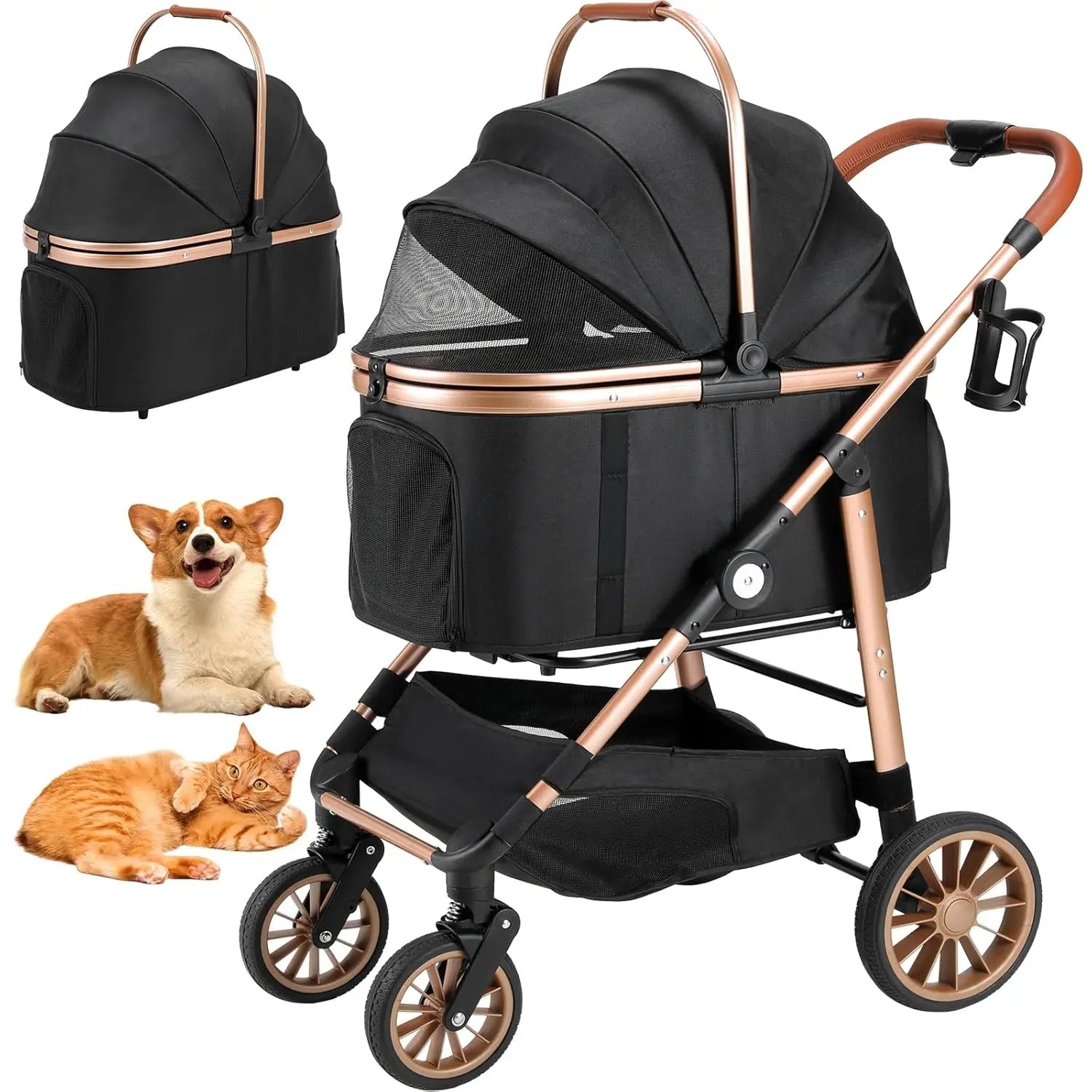 Poussette pour chien solide