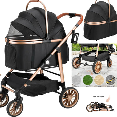 Poussette pour chien solide