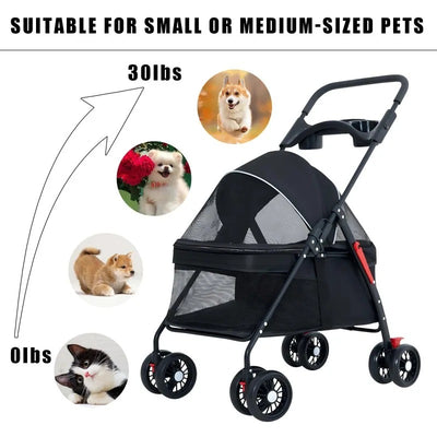 Poussette pour chien tout terrain