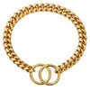 Collier pour chien en métal or - Gros-Chien.com