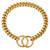 Collier pour chien en métal or