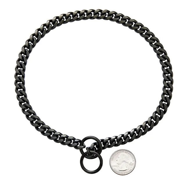Collier pour chien en métal noir
