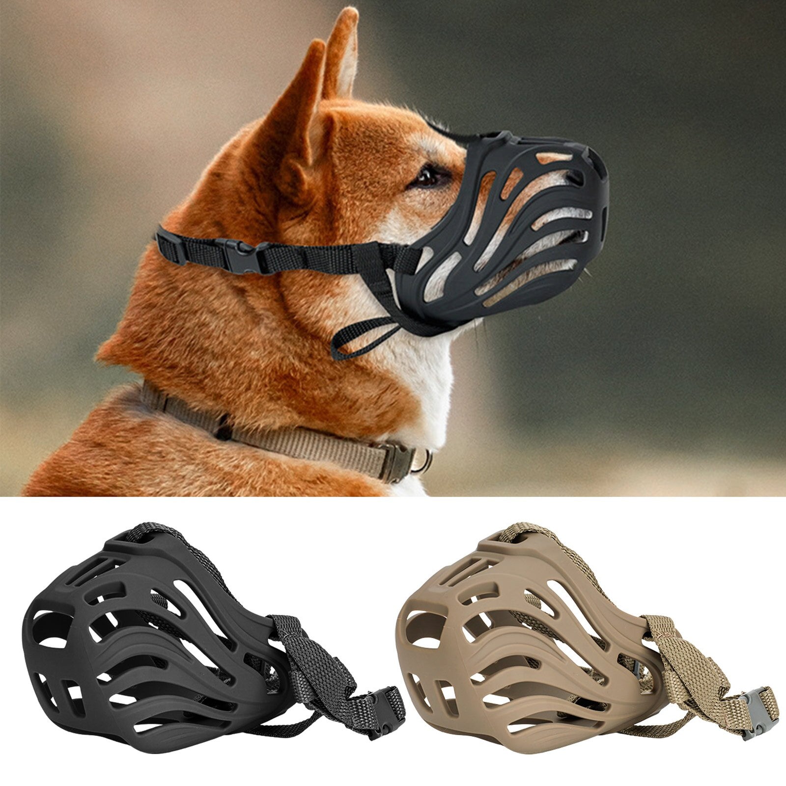 Muselière ajustable en silicone - Gros-Chien.com