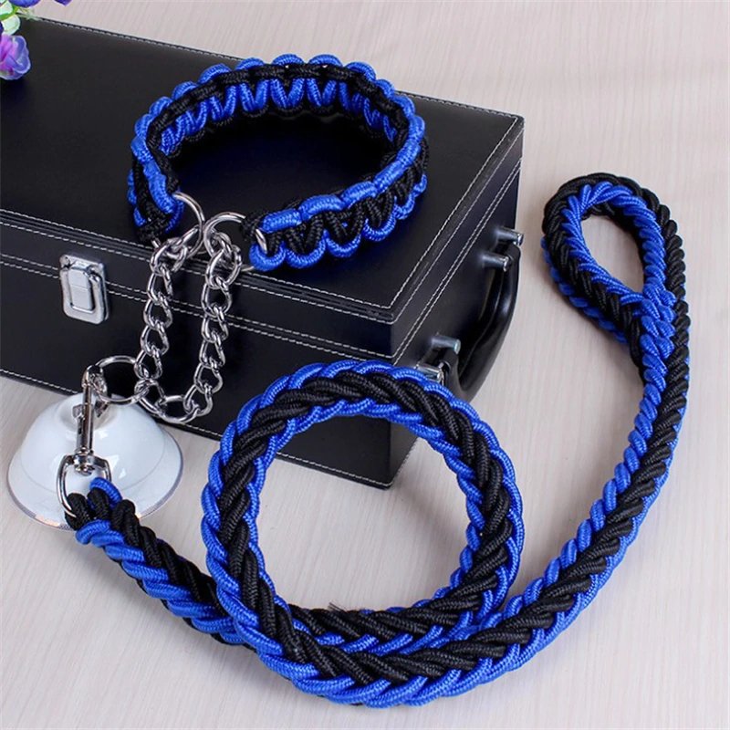 COLLIER + LAISSE "BLACK & BLUE ARMY"