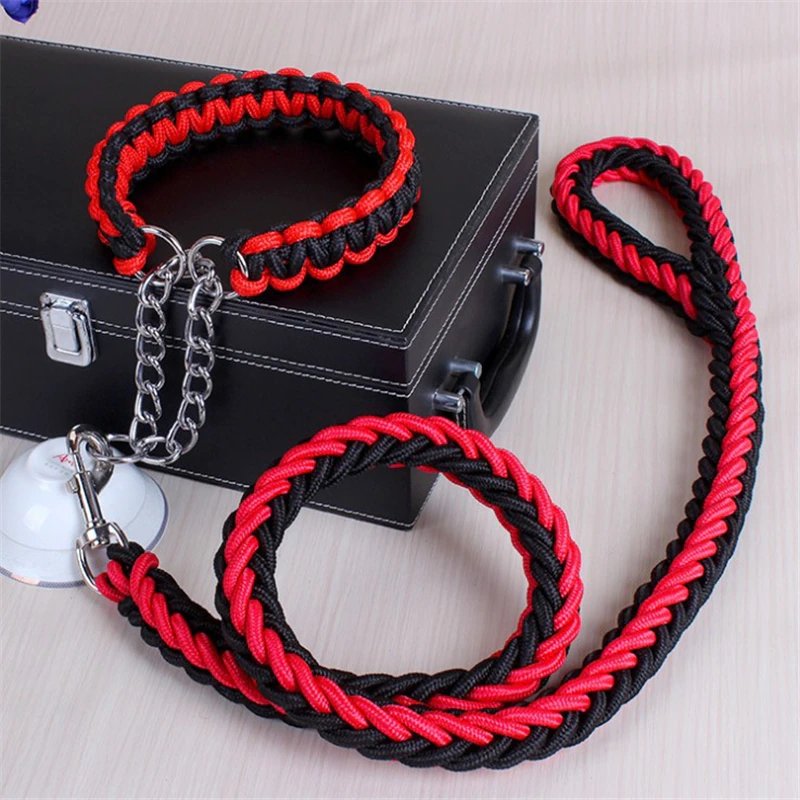 COLLIER + LAISSE "BLACK & RED ARMY" - Gros-Chien.com