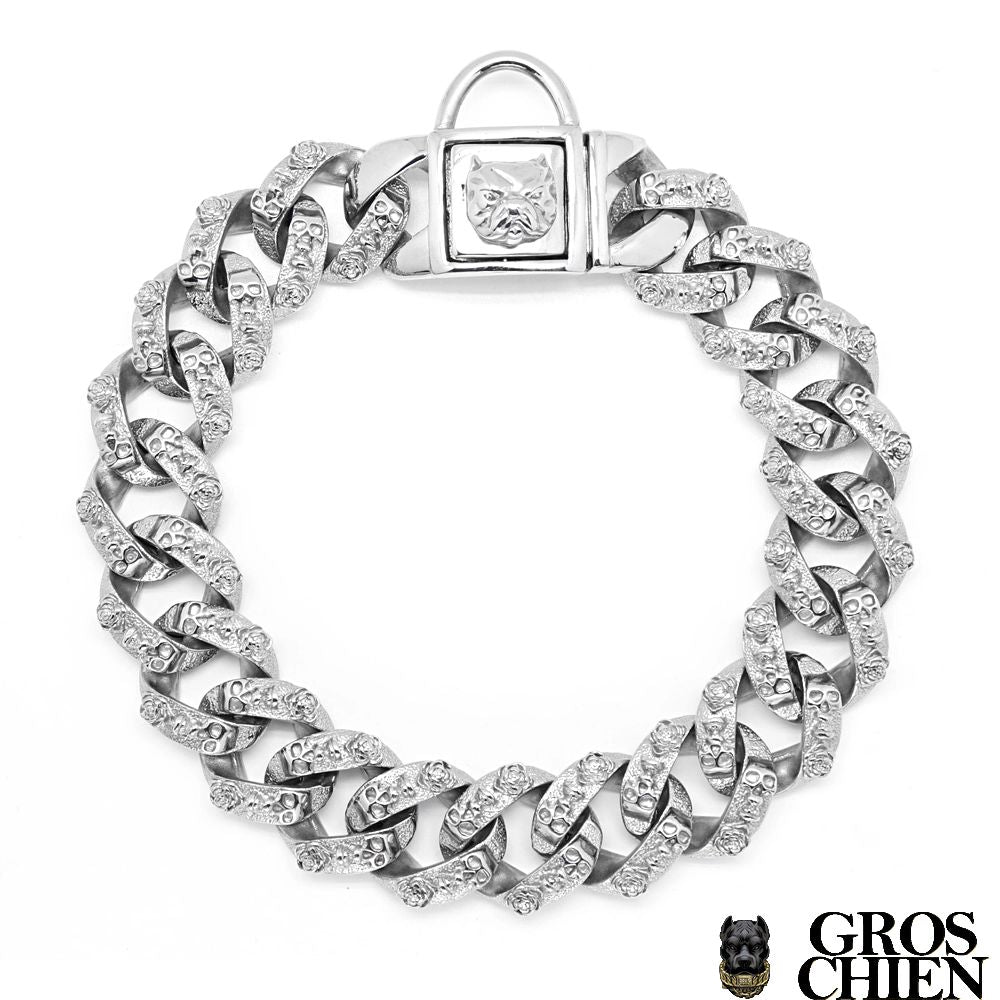 COLLIER SILVER SKULL